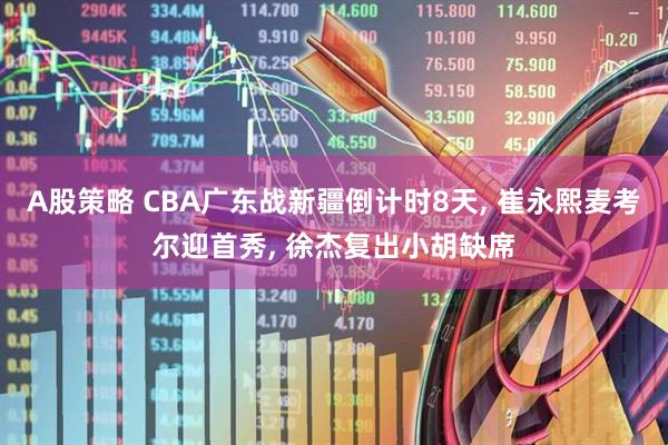 A股策略 CBA广东战新疆倒计时8天, 崔永熙麦考尔迎首秀, 徐杰复出小胡缺席